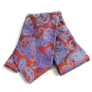 Ted Baker London Silk Paisley Neck Tie Purple Blue Orange Brown Dapper Dandy